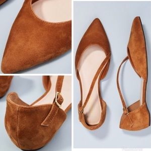 ❤️ Farylrobin Classic Brown Suede Sash City Flats